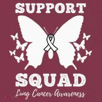 Support Squad Lung Cancer Awareness 16oz Travel Tumbler thumb 2