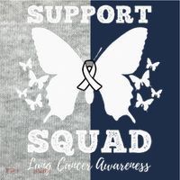 Support Squad Lung Cancer Awareness Kids Colorblock Raglan Jersey thumb 2