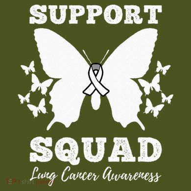 Support Squad Lung Cancer Awareness The Baniff Cuffed Pom Beanie