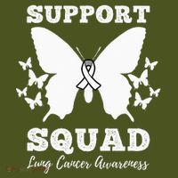 Support Squad Lung Cancer Awareness The Baniff Cuffed Pom Beanie thumb 2