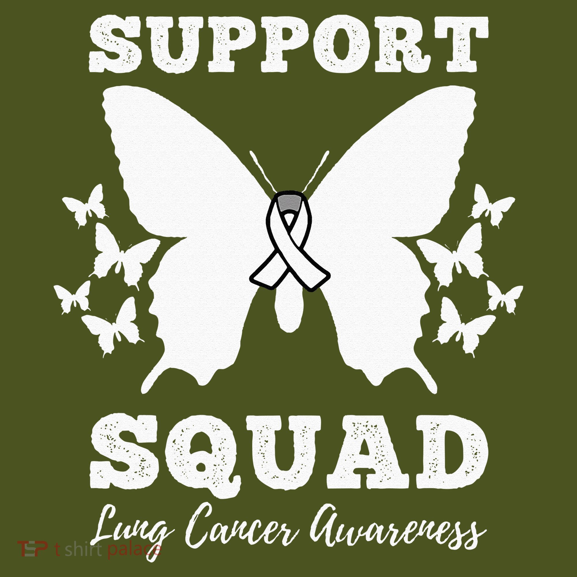 Support Squad Lung Cancer Awareness The Baniff Cuffed Pom Beanie