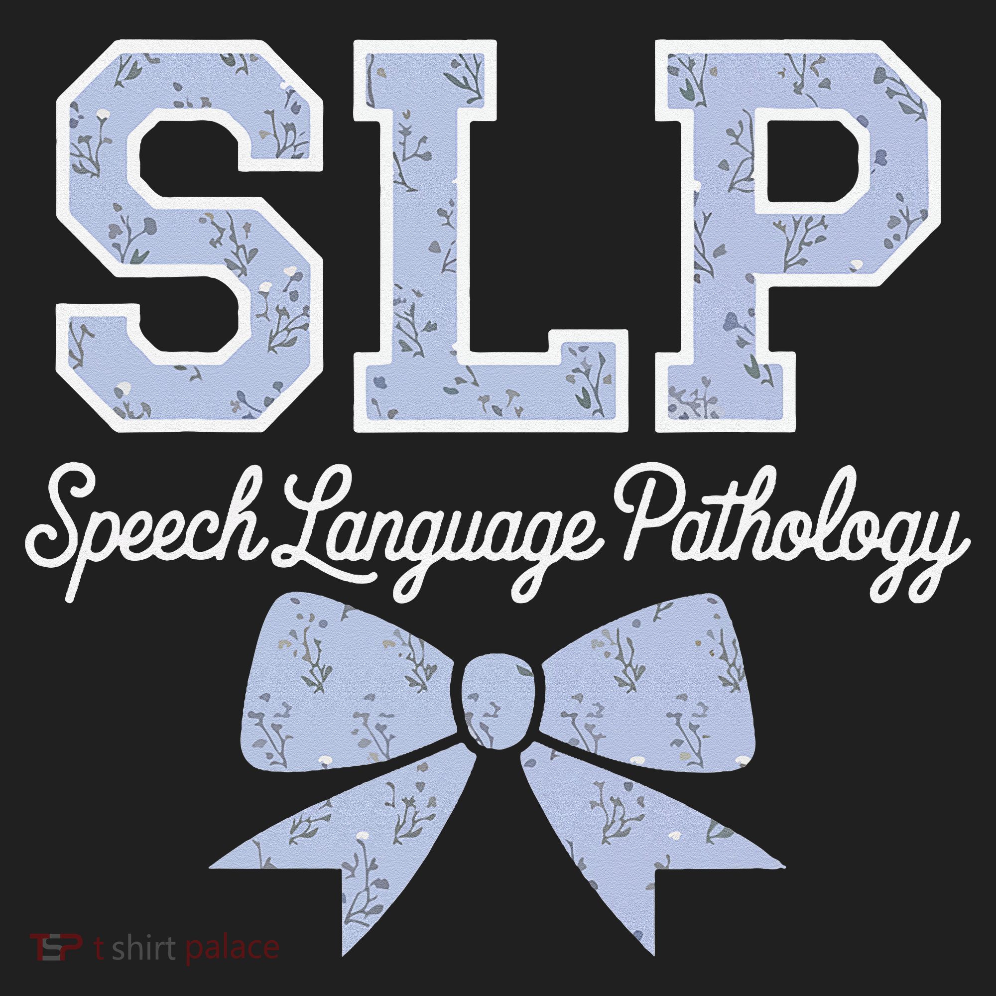 SLP Speech Language Pathology Floral Coquette Blue Bow Women's Sweatshirt