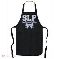 SLP Speech Language Pathology Floral Coquette Blue Bow Apron thumb 0