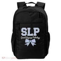 SLP Speech Language Pathology Floral Coquette Blue Bow Backpack thumb 0