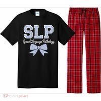 SLP Speech Language Pathology Floral Coquette Blue Bow Pajama Set thumb 0