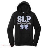 SLP Speech Language Pathology Floral Coquette Blue Bow Women's Hoodie thumb 0