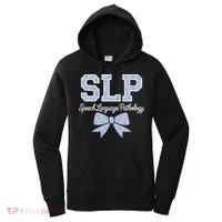 SLP Speech Language Pathology Floral Coquette Blue Bow Women's Hoodie thumb 0