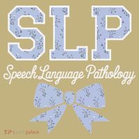 SLP Speech Language Pathology Floral Coquette Blue Bow Button thumb 1