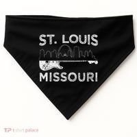 Souvenir St Louis Guitar Music Missouri St. Louis USA-Made Doggie Bandana thumb 0
