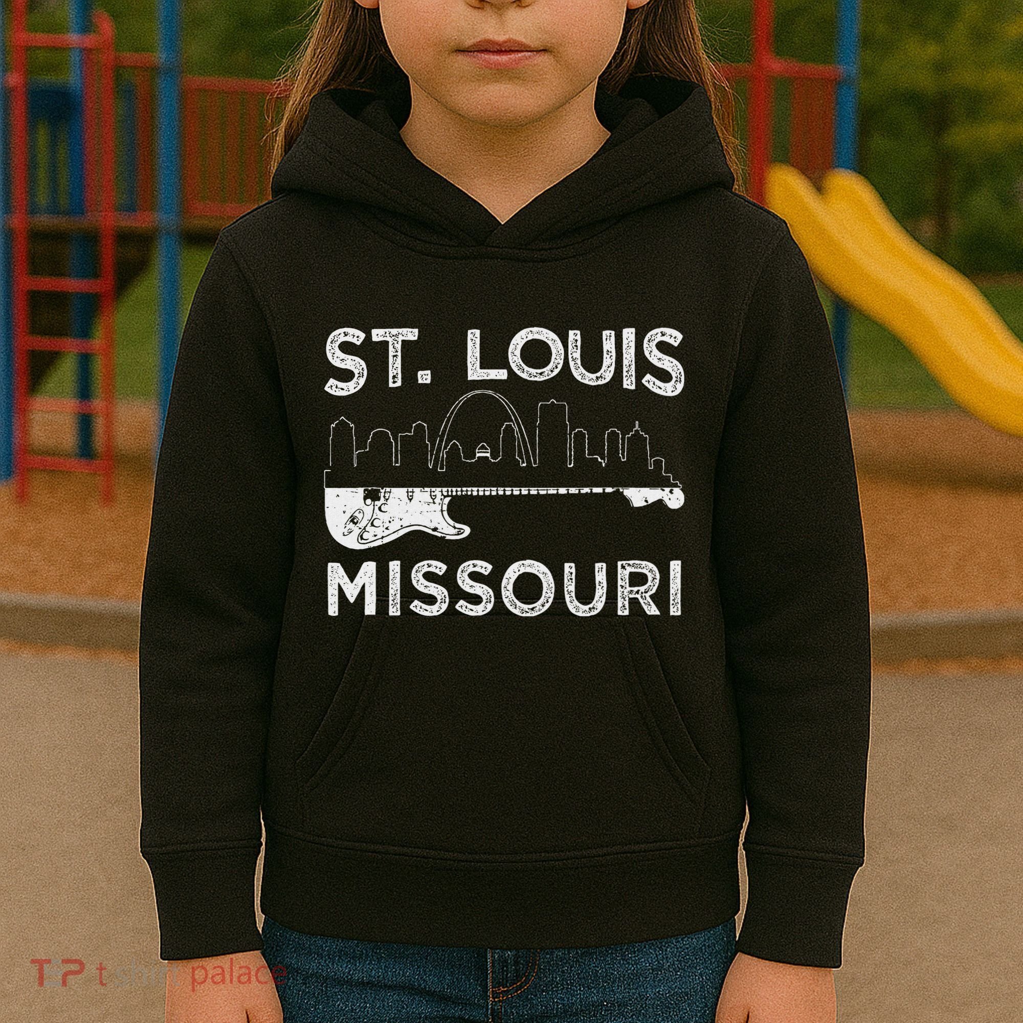 Souvenir St Louis Guitar Music Missouri St. Louis Kids Hoodie