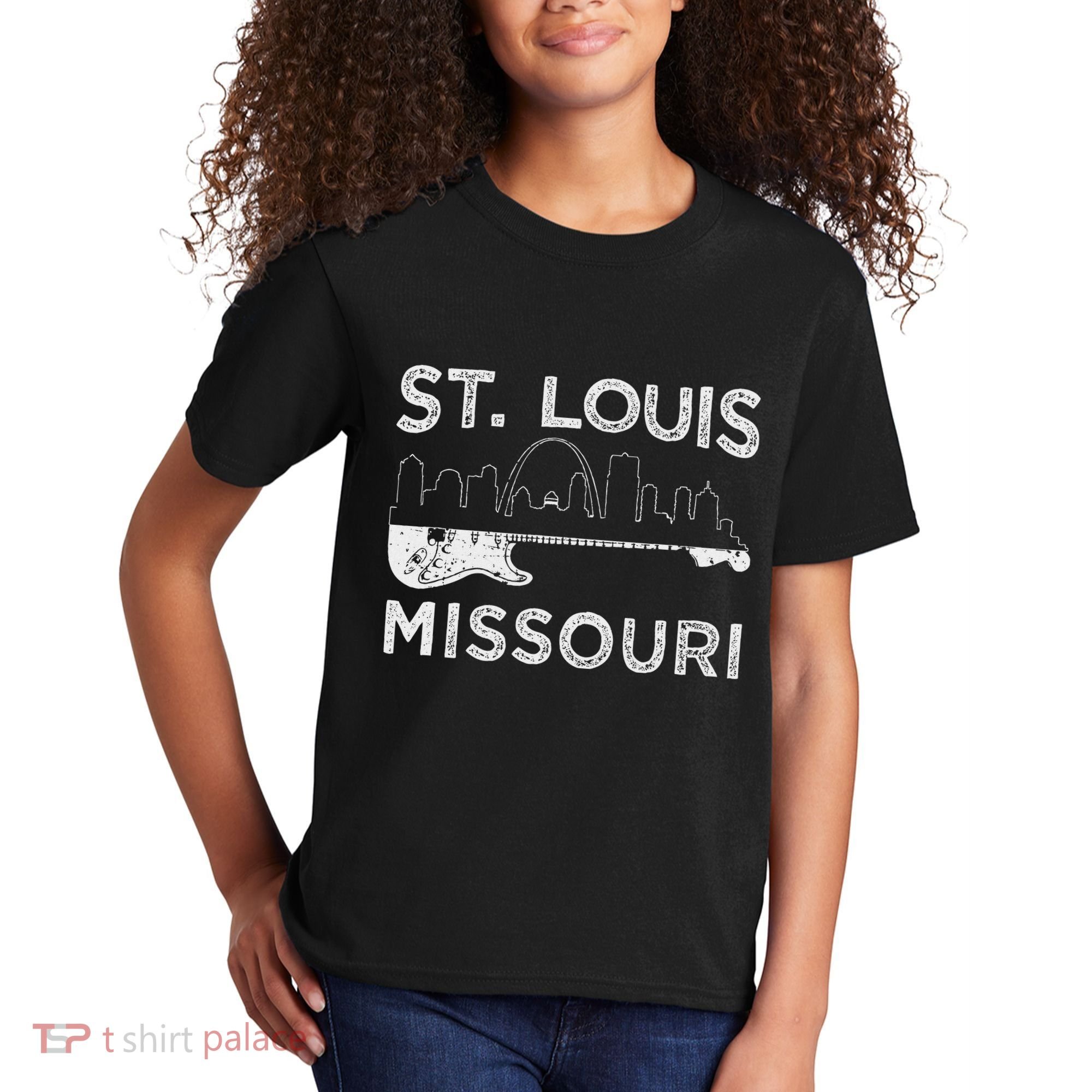 Souvenir St Louis Guitar Music Missouri St. Louis Kids T-Shirt