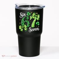 Six Seven Lucky Numbers Shamrock 67 St Patricks Day Tumbler thumb 0