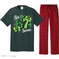 Six Seven Lucky Numbers Shamrock 67 St Patricks Day Pajama Set thumb 0