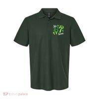 Six Seven Lucky Numbers Shamrock 67 St Patricks Day Polo thumb 0