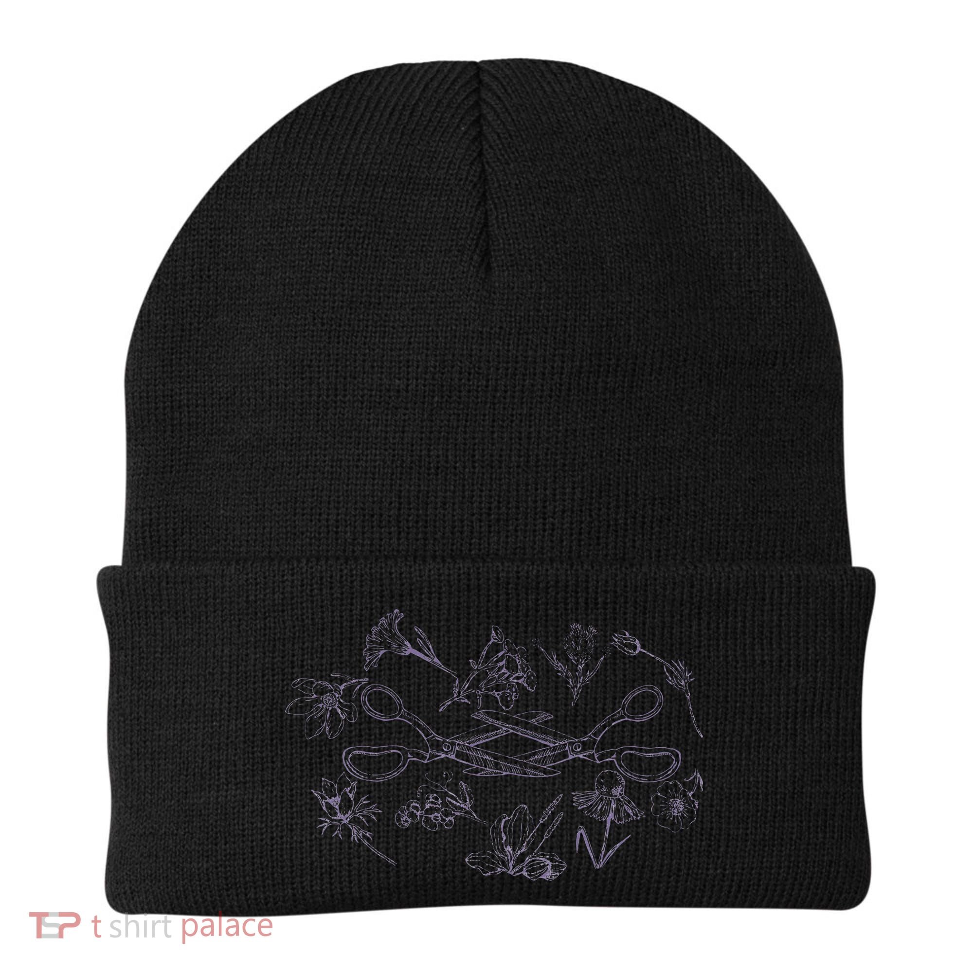 Subtle Sapphic Lesbian Wildflower Lgbtq Pride Month Beanie
