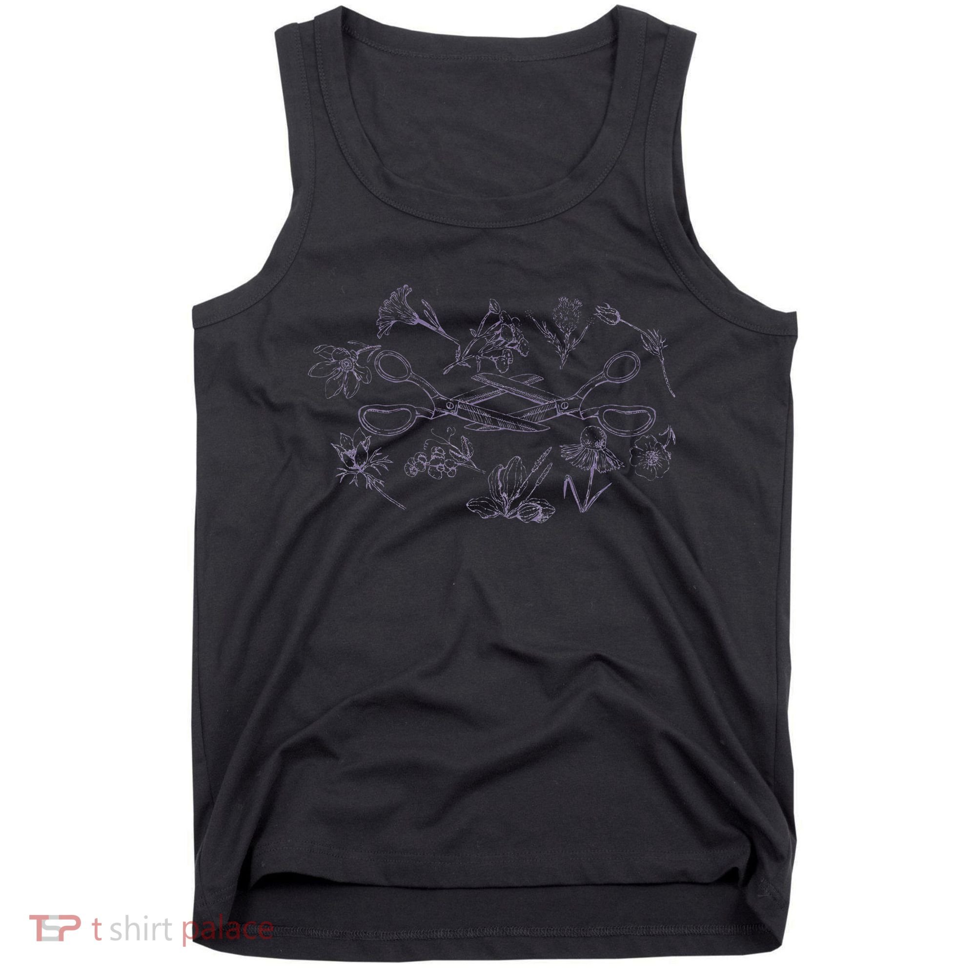 Subtle Sapphic Lesbian Wildflower Lgbtq Pride Month Tank Top