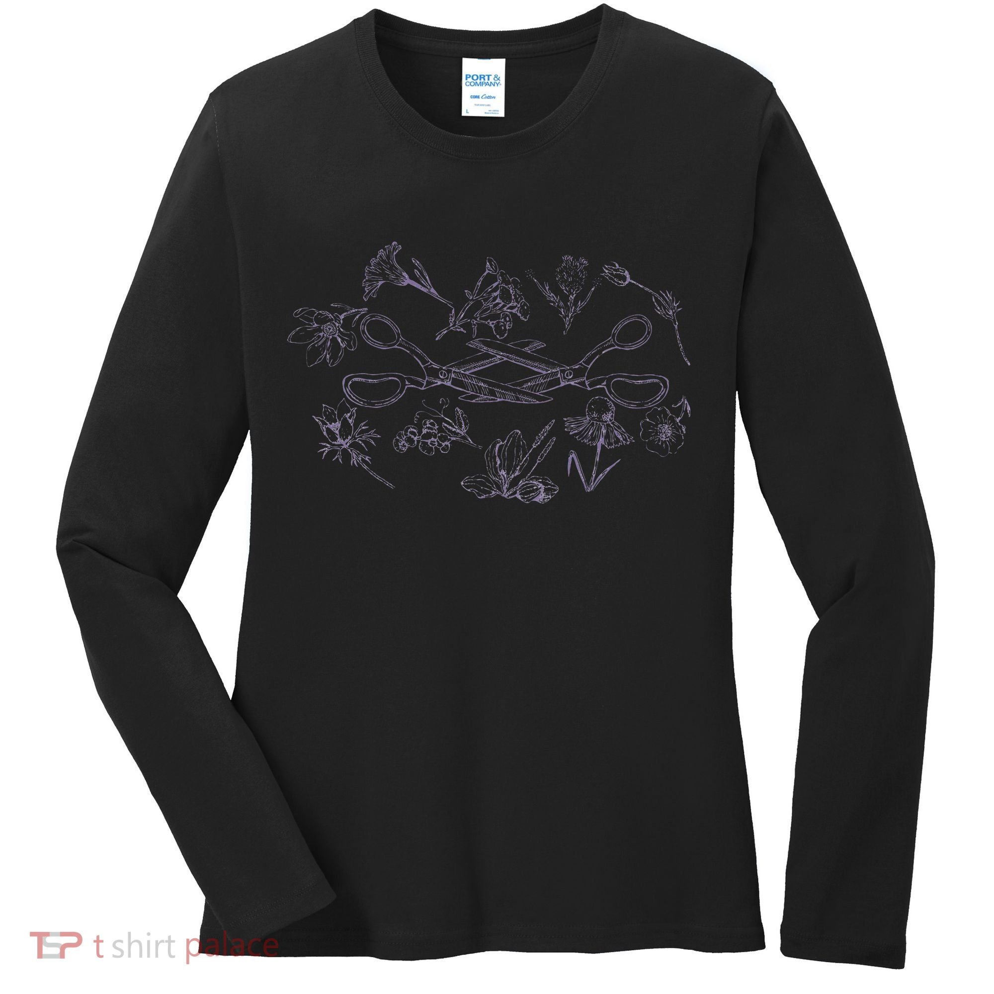 Subtle Sapphic Lesbian Wildflower Lgbtq Pride Month Women's Long Sleeve Shirt