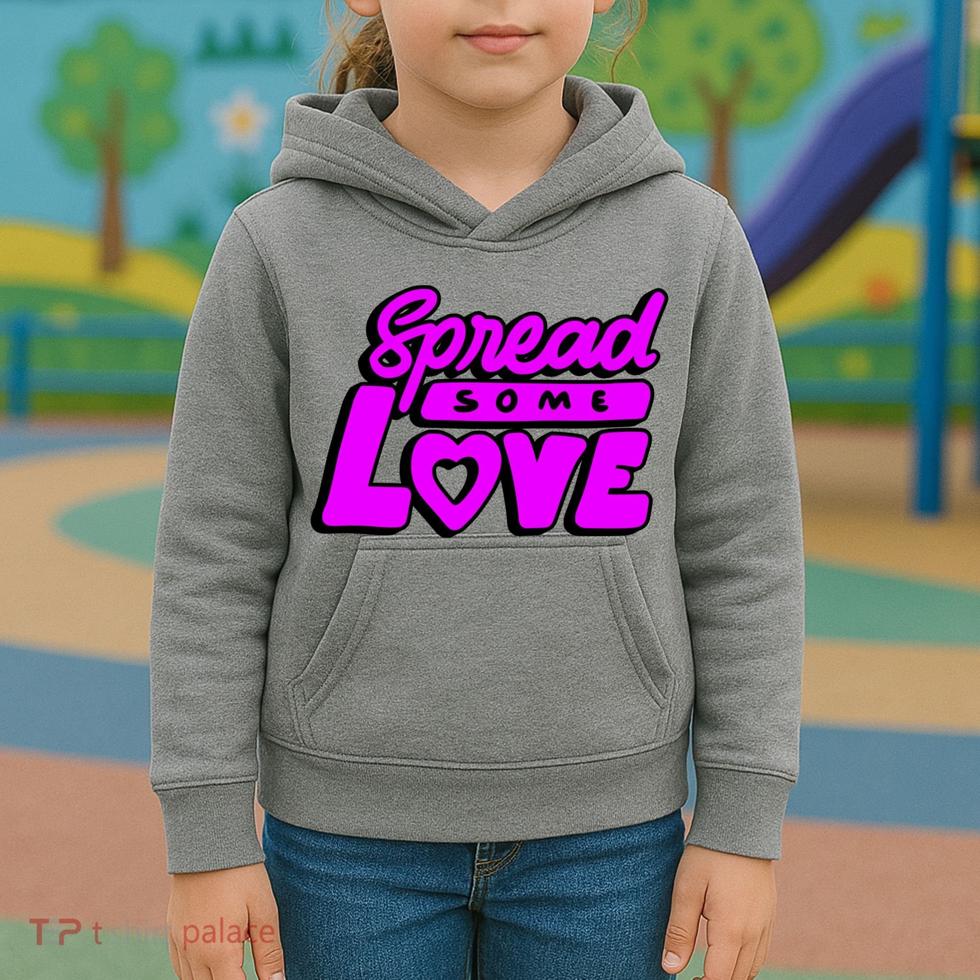 Spread Some Love Retro Kids Hoodie