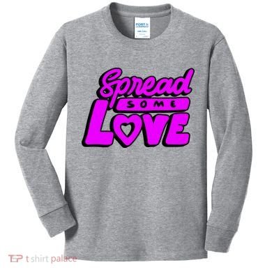Spread Some Love Retro Kids Long Sleeve Shirt