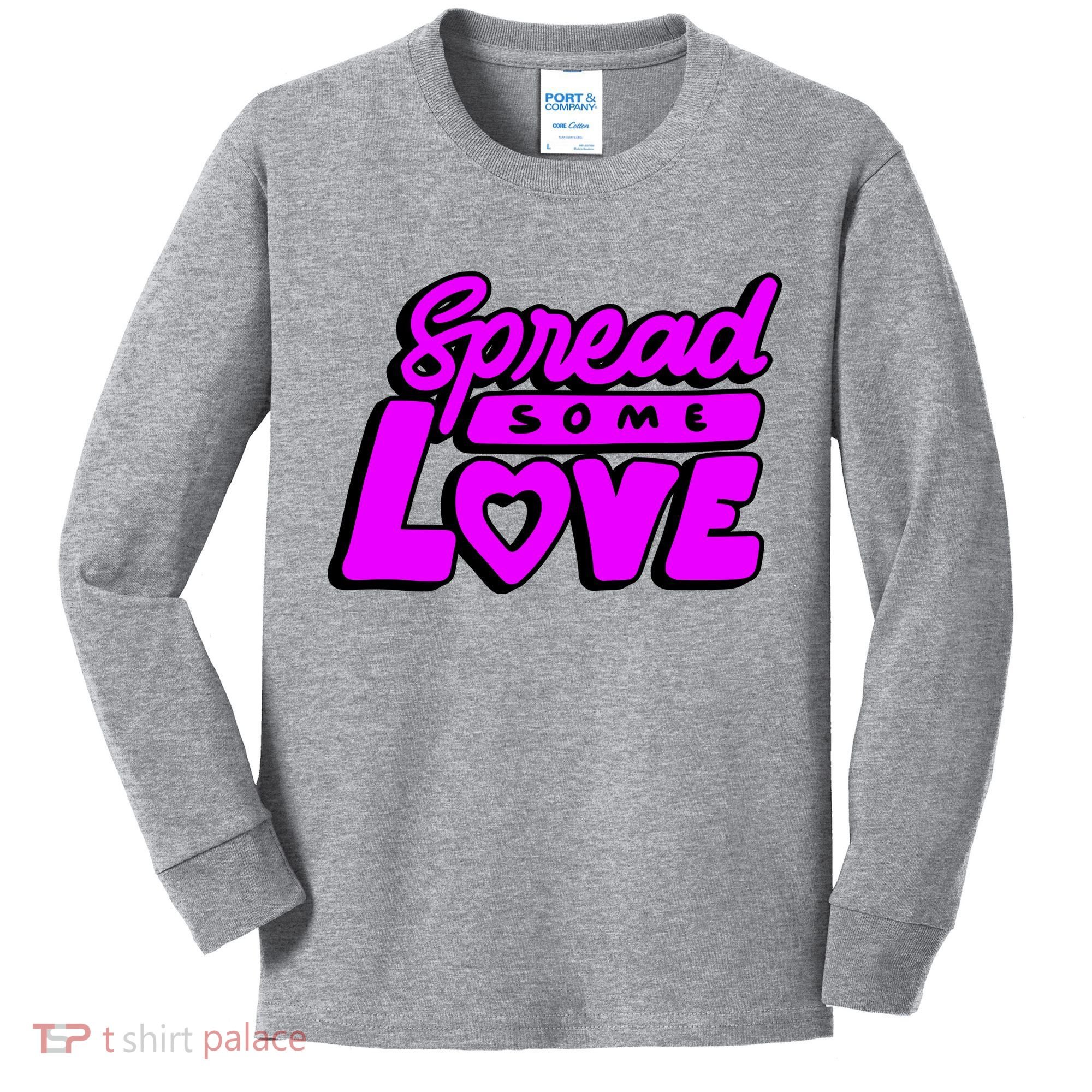 Spread Some Love Retro Kids Long Sleeve Shirt