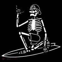 Skeleton Surfing Lazy Halloween Costume Skull Bones Surfer Long Sleeve Shirt thumb 2