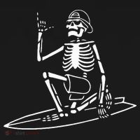 Skeleton Surfing Lazy Halloween Costume Skull Bones Surfer Polo thumb 3