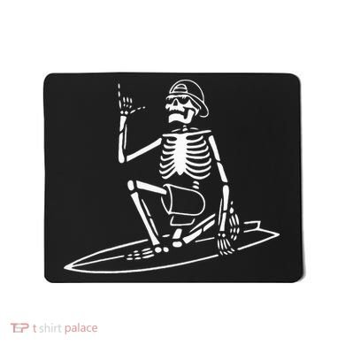 Skeleton Surfing Lazy Halloween Costume Skull Bones Surfer Mousepad