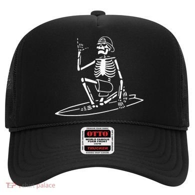 Skeleton Surfing Lazy Halloween Costume Skull Bones Surfer Hat