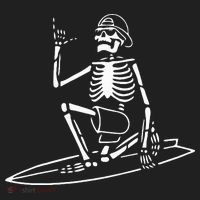 Skeleton Surfing Lazy Halloween Costume Skull Bones Surfer Golf Towel thumb 3
