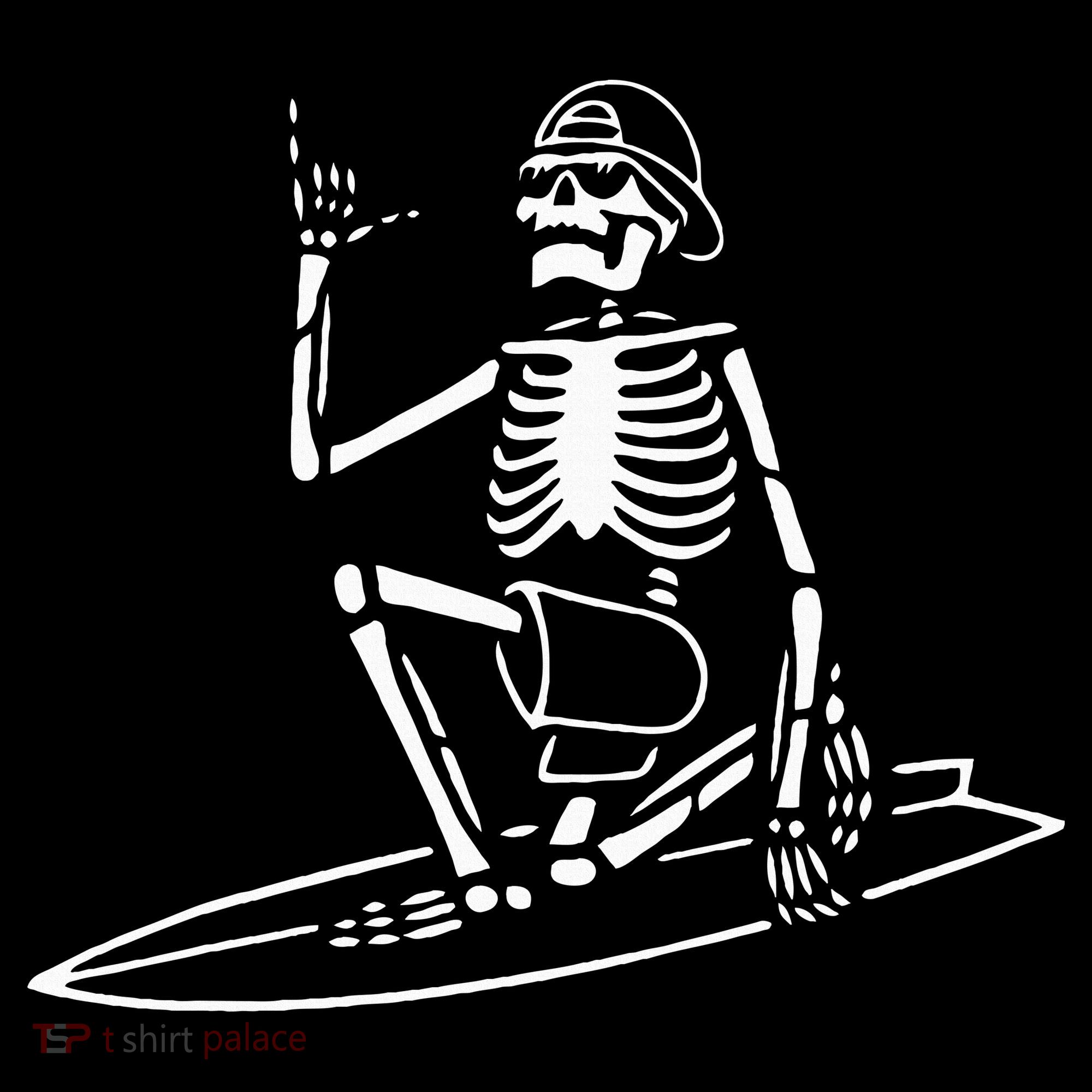 Skeleton Surfing Lazy Halloween Costume Skull Bones Surfer Visor
