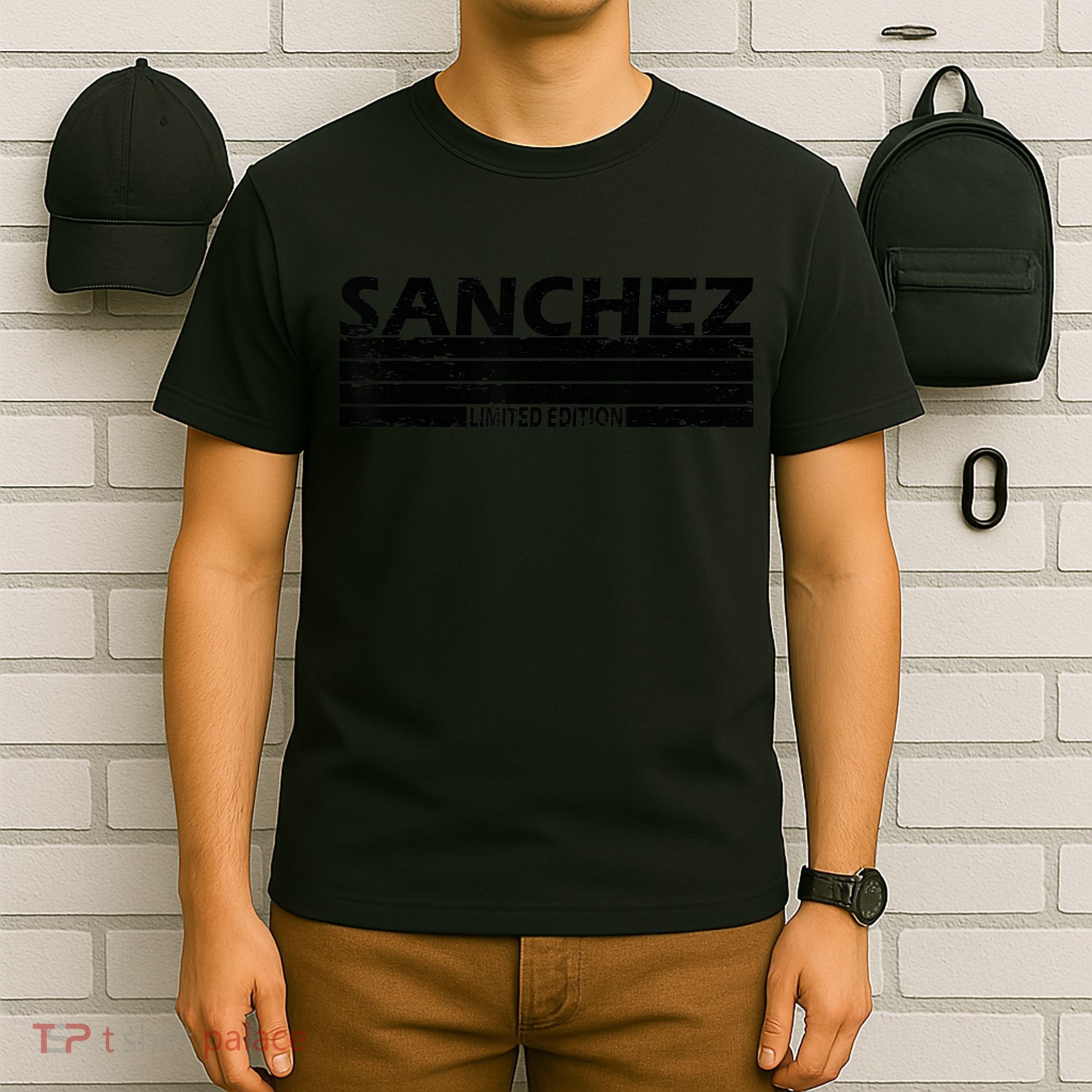Sanchez Surname Limited Edition Retro Vintage Style Sunset T-Shirt