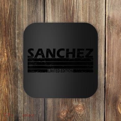 Sanchez Surname Limited Edition Retro Vintage Style Sunset Coaster