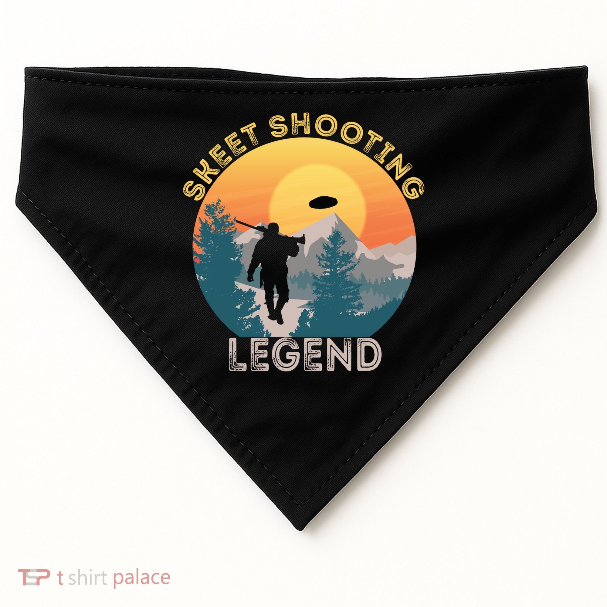 Skeet Shooting Legend Skeet Trap Clay Outdoor Sports Lover Cool Gift USA-Made Doggie Bandana
