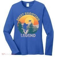 Skeet Shooting Legend Skeet Trap Clay Outdoor Sports Lover Cool Gift Women's Long Sleeve Shirt thumb 0