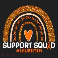 Support Squad #Leukemia Orange Ribbon Rainbow Women's Sweatshirt thumb 2