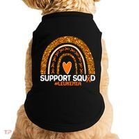Support Squad #Leukemia Orange Ribbon Rainbow Doggie Tank thumb 0