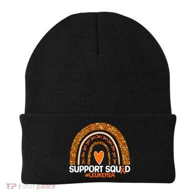 Support Squad #Leukemia Orange Ribbon Rainbow Beanie