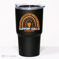 Support Squad #Leukemia Orange Ribbon Rainbow Tumbler thumb 0