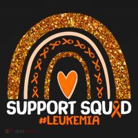 Support Squad #Leukemia Orange Ribbon Rainbow Tank Top thumb 6