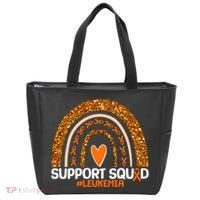 Support Squad #Leukemia Orange Ribbon Rainbow Tote Bag thumb 0