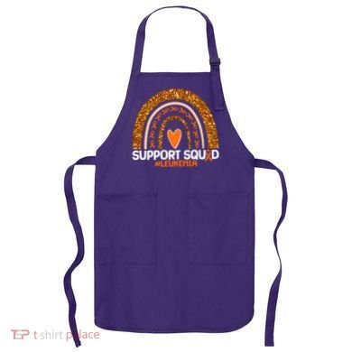 Support Squad #Leukemia Orange Ribbon Rainbow Apron