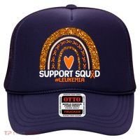 Support Squad #Leukemia Orange Ribbon Rainbow Hat thumb 0