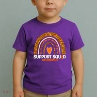 Support Squad #Leukemia Orange Ribbon Rainbow Toddler T-Shirt thumb 2