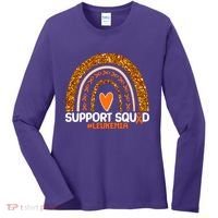 Support Squad #Leukemia Orange Ribbon Rainbow Women's Long Sleeve Shirt thumb 0