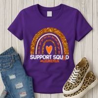 Support Squad #Leukemia Orange Ribbon Rainbow Women's T-Shirt thumb 3