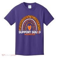 Support Squad #Leukemia Orange Ribbon Rainbow Kids T-Shirt thumb 0