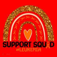 Support Squad #Leukemia Orange Ribbon Rainbow Santa Hat thumb 1