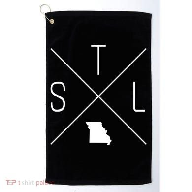 Stl St Louis Missouri 314 Funny Gift Golf Towel