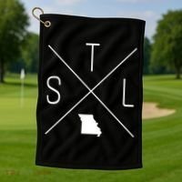 Stl St Louis Missouri 314 Funny Gift Golf Towel thumb 1