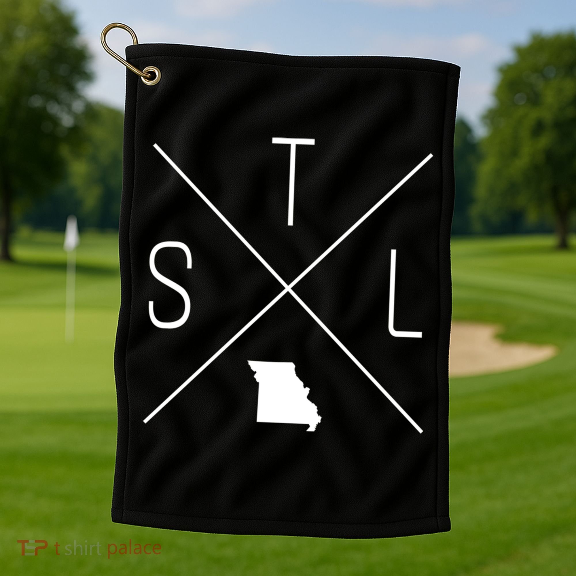 Stl St Louis Missouri 314 Funny Gift Golf Towel